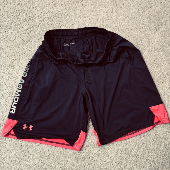 LG Other - Under Armour Black and Orange Athletic Shorts